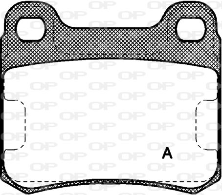 OPEN PARTS Piduriklotsi komplekt,ketaspidur BPA0157.10